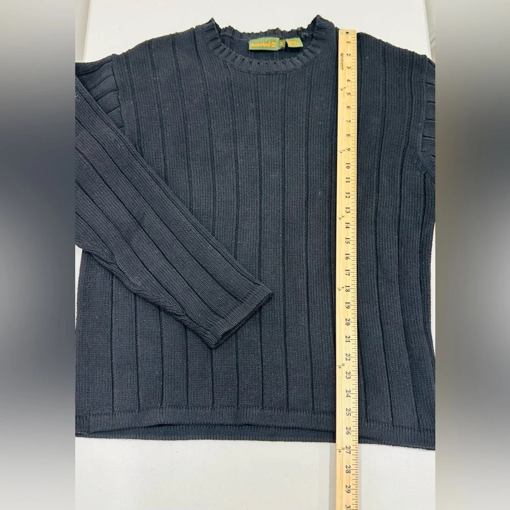 Timberland‎ Knit Pullover Sweater 100% Cotton Men’s M Black
